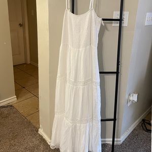 WHITE MAXI DRESS | linen | large | The Impeccable Pig Boutique